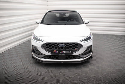 Front Ansatz V.5 für Ford Focus ST / ST-Line Mk4 Facelift schwarz Hochglanz