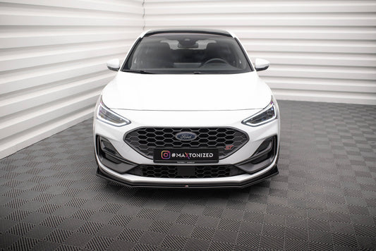 Front Ansatz V.5 für Ford Focus ST / ST-Line Mk4 Facelift schwarz Hochglanz