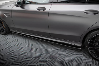 Street Pro Seitenschweller Ansatz für Mercedes-AMG C63 Limousine / Kombi W205 Facelift