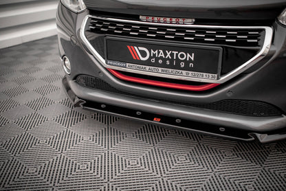 Front Ansatz V.2 für Peugeot 208 GTi Mk1 schwarz Hochglanz