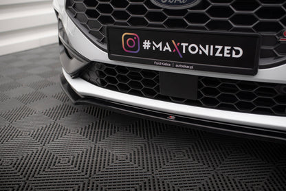 Front Ansatz V.1 für Ford Focus ST / ST-Line Mk4 Facelift schwarz Hochglanz