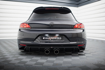 Diffusor Heck Ansatz V.2 für VW Scirocco Mk3 (R32 Auspuff) schwarz Hochglanz