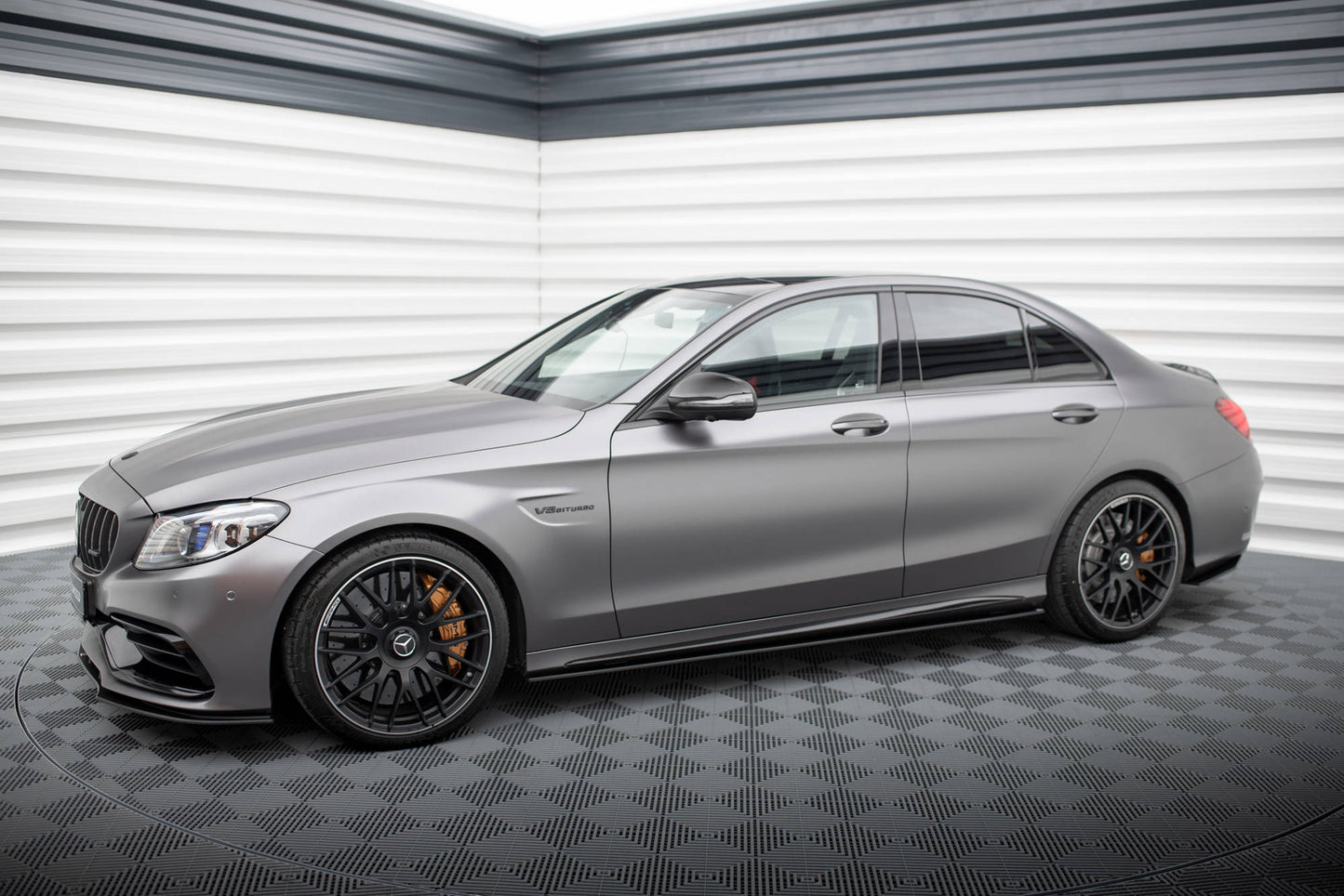 Street Pro Seitenschweller Ansatz für Mercedes-AMG C63 Limousine / Kombi W205 Facelift