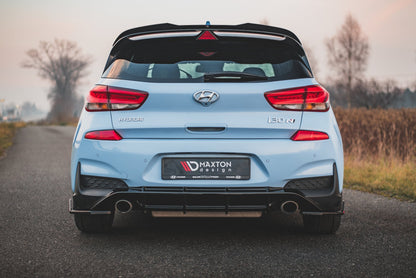 Heck Ansatz Flaps Diffusor V.7 + Flaps für Hyundai I30 N Mk3 Hatchback