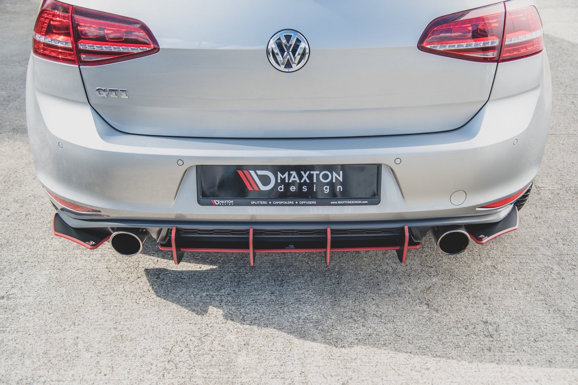 Diffusor Heck Ansatz für Heckschürze V.2 für VW Golf 7 GTI
