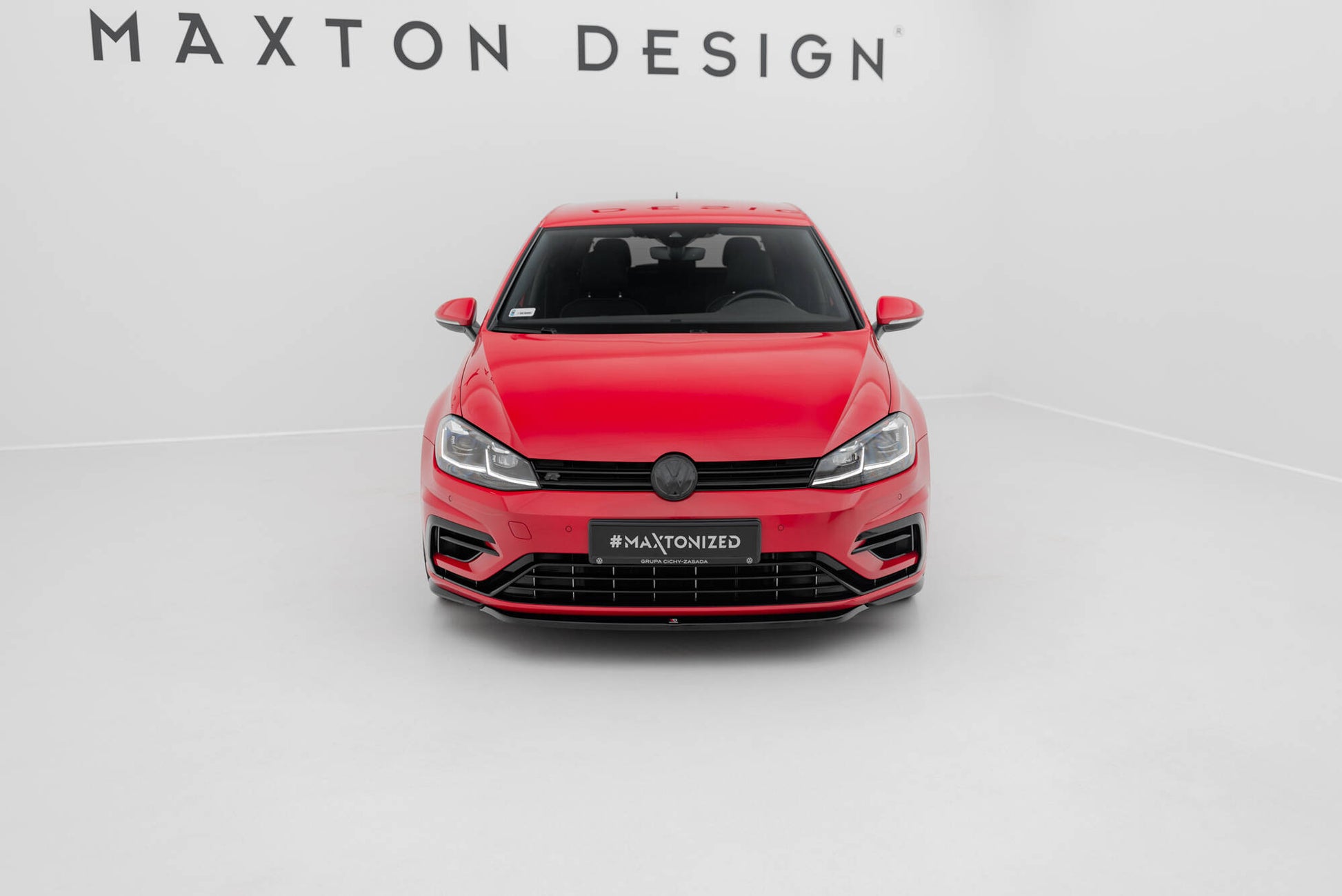 Front Ansatz V.5 für VW Golf R / R-Line Mk7 Facelift schwarz Hochglanz