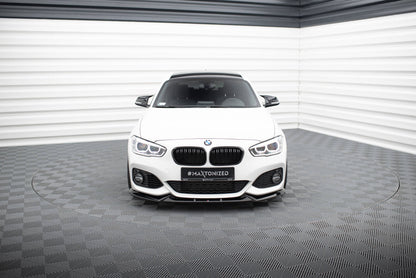 Front Ansatz V.5 für BMW 1er M-Paket / M140i F20 Facelift schwarz Hochglanz