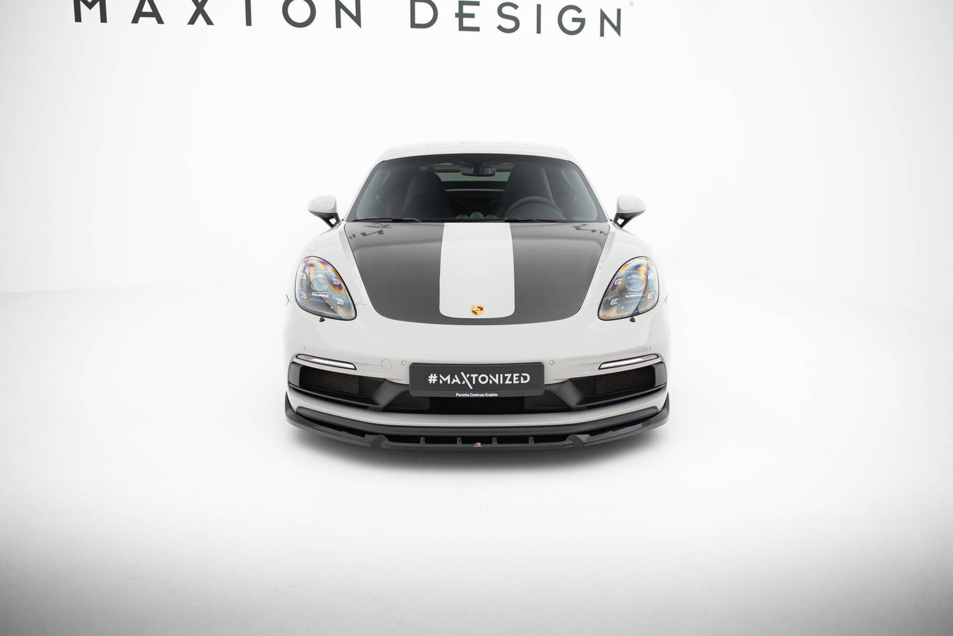 Front Ansatz für V.2 Porsche 718 Cayman GTS 982c schwarz Hochglanz