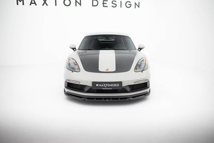 Front Ansatz für V.2 Porsche 718 Cayman GTS 982c schwarz Hochglanz