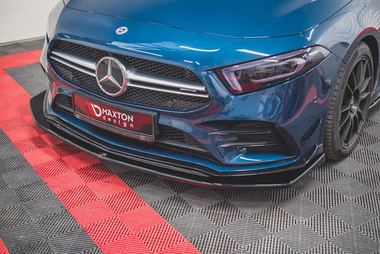 Front Ansatz V.3 für Mercedes A35 AMG Aero W177  schwarz Hochglanz