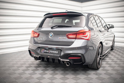 Diffusor Heck Ansatz für Bmw 1 F20/ F21 Facelift M-Power schwarz Hochglanz