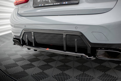 Mittlerer Cup Diffusor DTM Look Heck Ansatz für V.1 BMW M340i G20 / G21 Facelift schwarz Hochglanz
