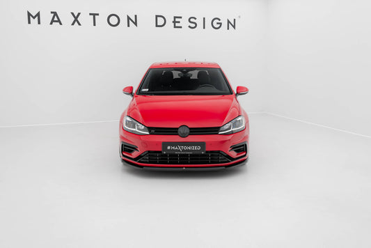 Front Ansatz V.6 für VW Golf R / R-Line Mk7 Facelift schwarz Hochglanz