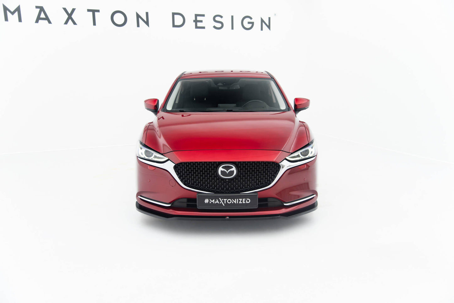 Front Ansatz V.1 für Mazda 6 Mk3 Facelift schwarz Hochglanz