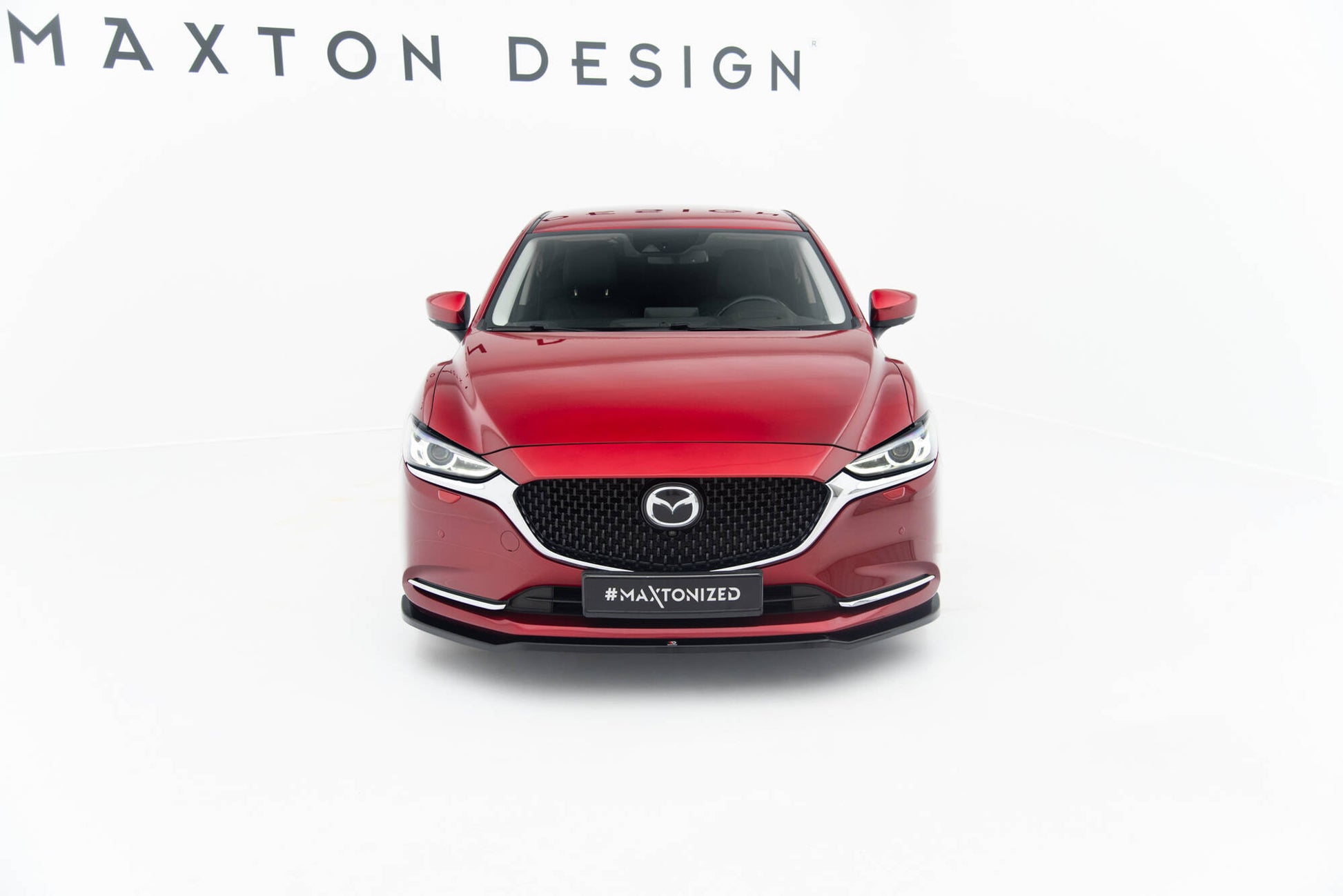 Front Ansatz V.1 für Mazda 6 Mk3 Facelift schwarz Hochglanz