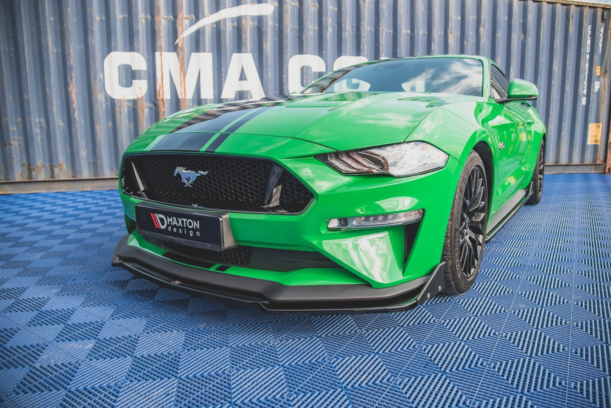 Front Ansatz V.2 + Flaps für Ford Mustang GT Mk6 Facelift