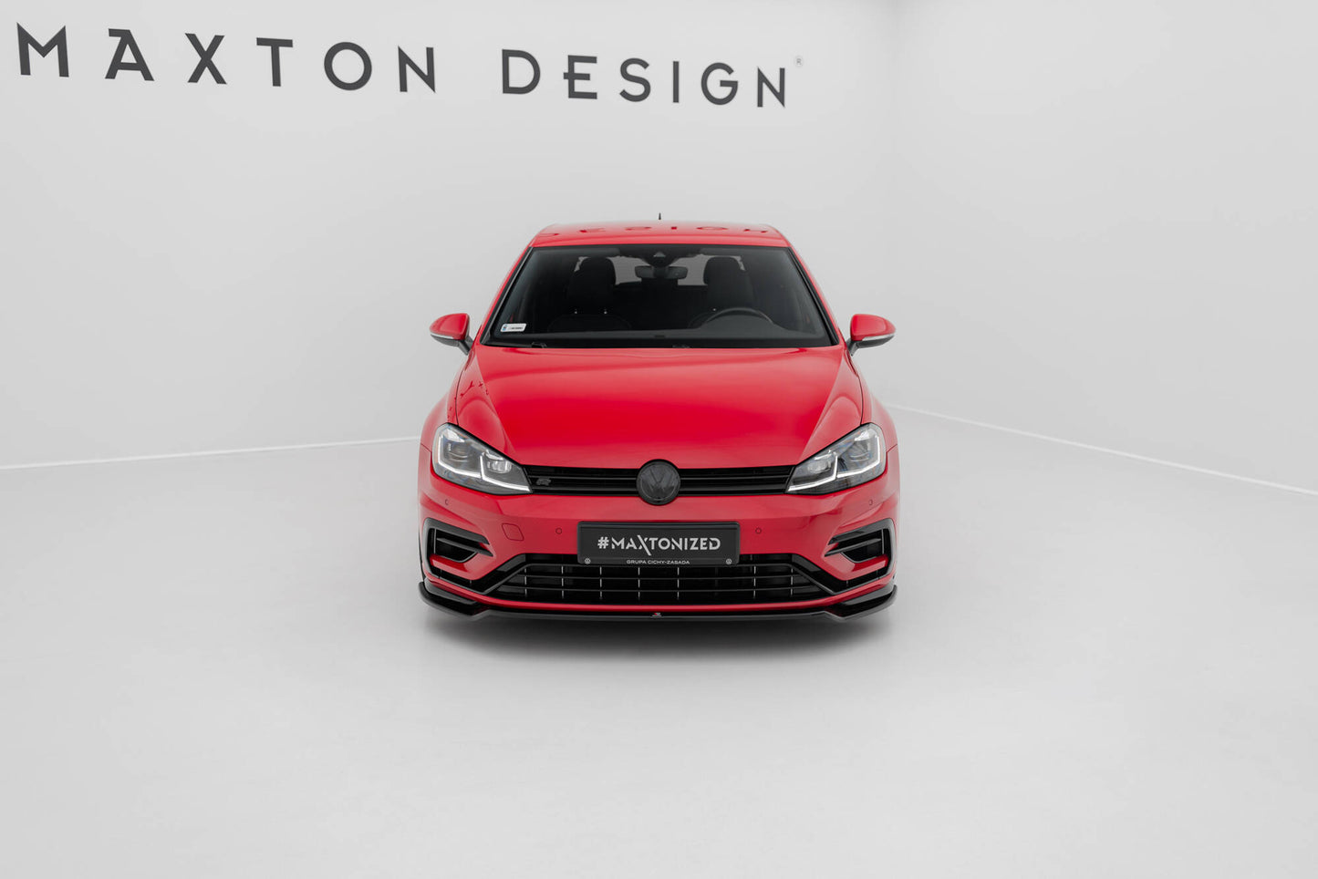 Front Ansatz V.3 für VW Golf R / R-Line Mk7 Facelift schwarz Hochglanz