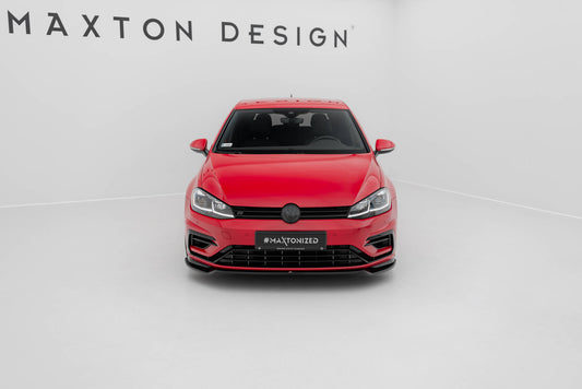 Front Ansatz V.3 für VW Golf R / R-Line Mk7 Facelift schwarz Hochglanz