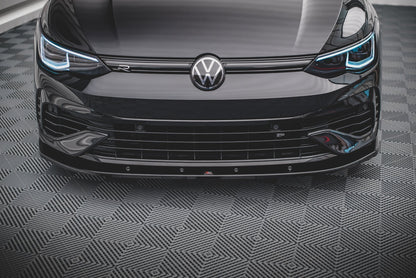Front Ansatz V.1 für VW Golf R Mk8 schwarz Hochglanz