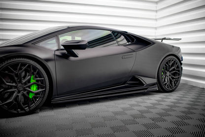 Seitenschweller Ansatz für Lamborghini Huracan EVO schwarz Hochglanz