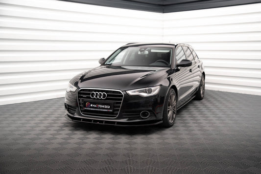 Front Ansatz V.3 für Audi A6 C7 schwarz Hochglanz