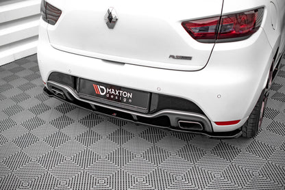 Mittlerer Cup Diffusor DTM Look Heck Ansatz für Renault Clio RS Mk4 schwarz Hochglanz