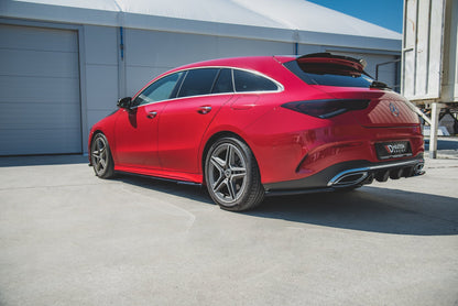 Seitenschweller Ansatz für Mercedes-Benz CLA AMG-Line C118 schwarz matt