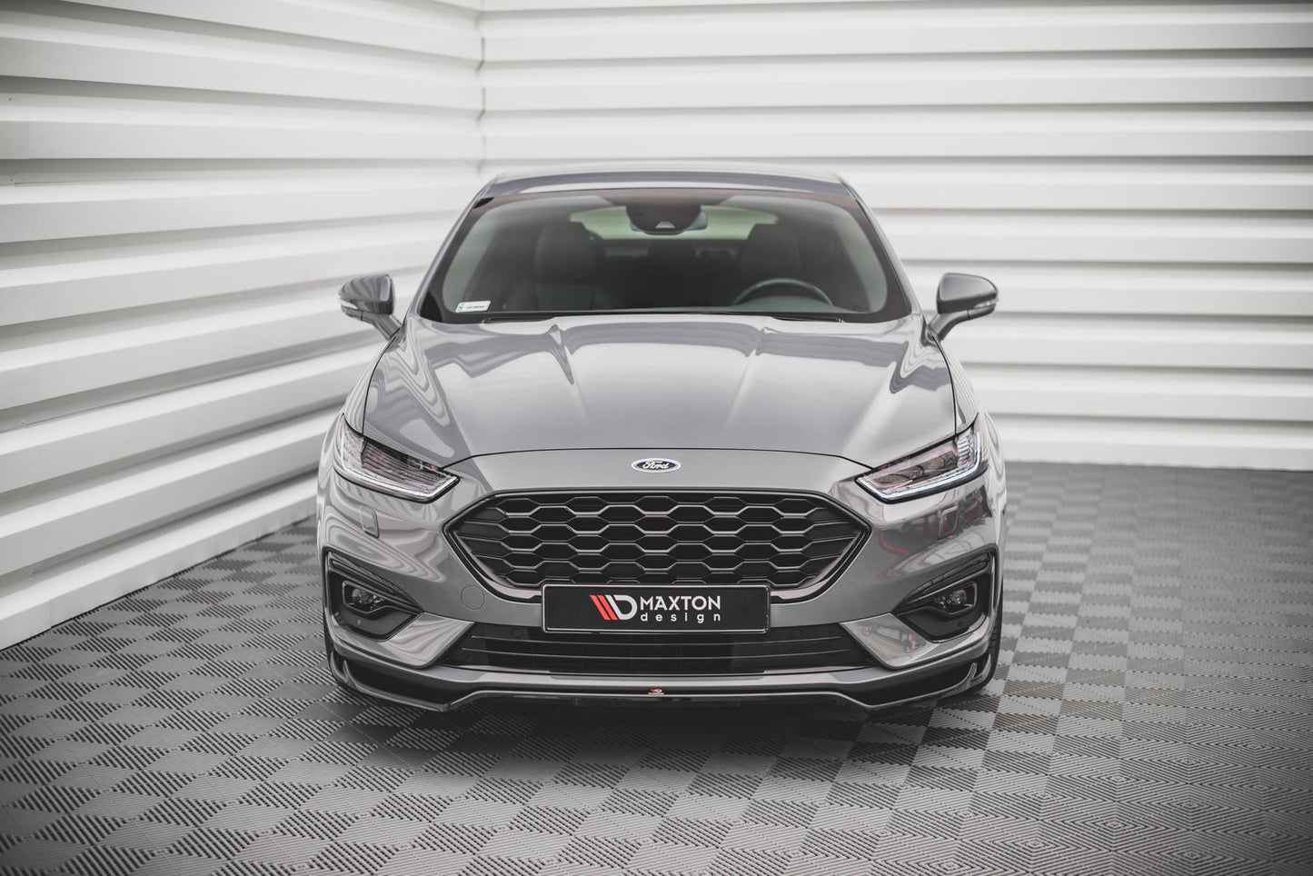 Front Ansatz V.1 für Ford Mondeo ST-Line Mk5 Facelift schwarz Hochglanz