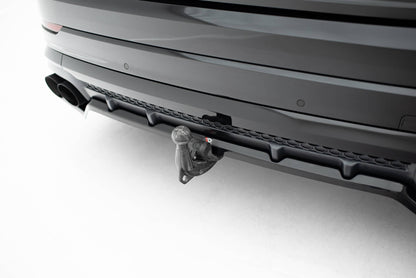 Mittlerer Cup Diffusor DTM Look Heck Ansatz V.2 für Audi SQ8 / Q8 S-Line Mk1 Facelift schwarz Hochglanz