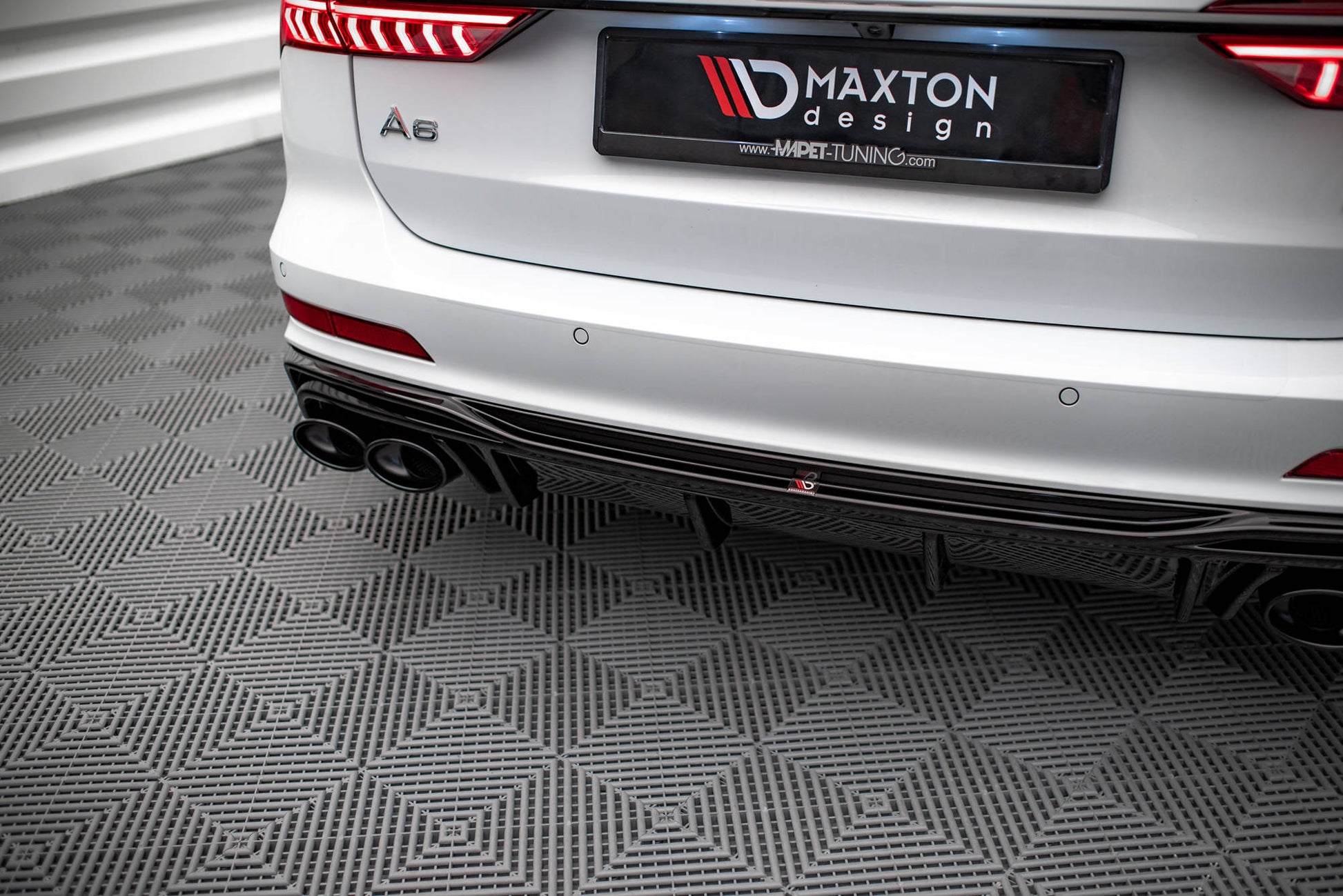 Diffusor Heck Ansatz + Endrohre für Audi A6 S-Line / S6 C8 / C8 Facelift