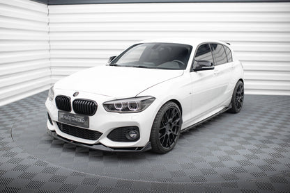 Front Ansatz V.4 für CSL Look BMW 1er M-Paket / M140i F20 Facelift schwarz Hochglanz