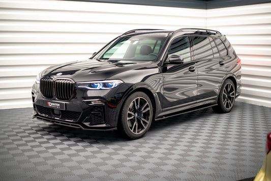 Seitenschweller Ansatz für BMW X7 M-Paket G07 schwarz Hochglanz