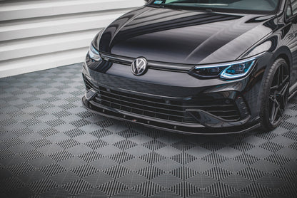 Front Ansatz V.1 für VW Golf R Mk8 schwarz Hochglanz