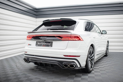 Mittlerer Cup Diffusor DTM Look Heck Ansatz für Audi SQ8 Mk1 schwarz Hochglanz