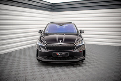 Front Ansatz V.1 für Skoda Enyaq iV schwarz Hochglanz