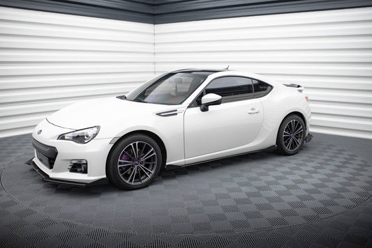 Street Pro Seitenschweller Ansatz + Flaps für Subaru BRZ Mk1 / Mk1 Facelift schwarz Hochglanz