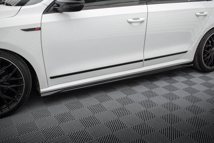 Seitenschweller Ansatz für VW Passat GT B8 Facelift USA schwarz Hochglanz