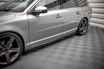 Seitenschweller Ansatz für Volvo V70 Mk3 Carbon Look