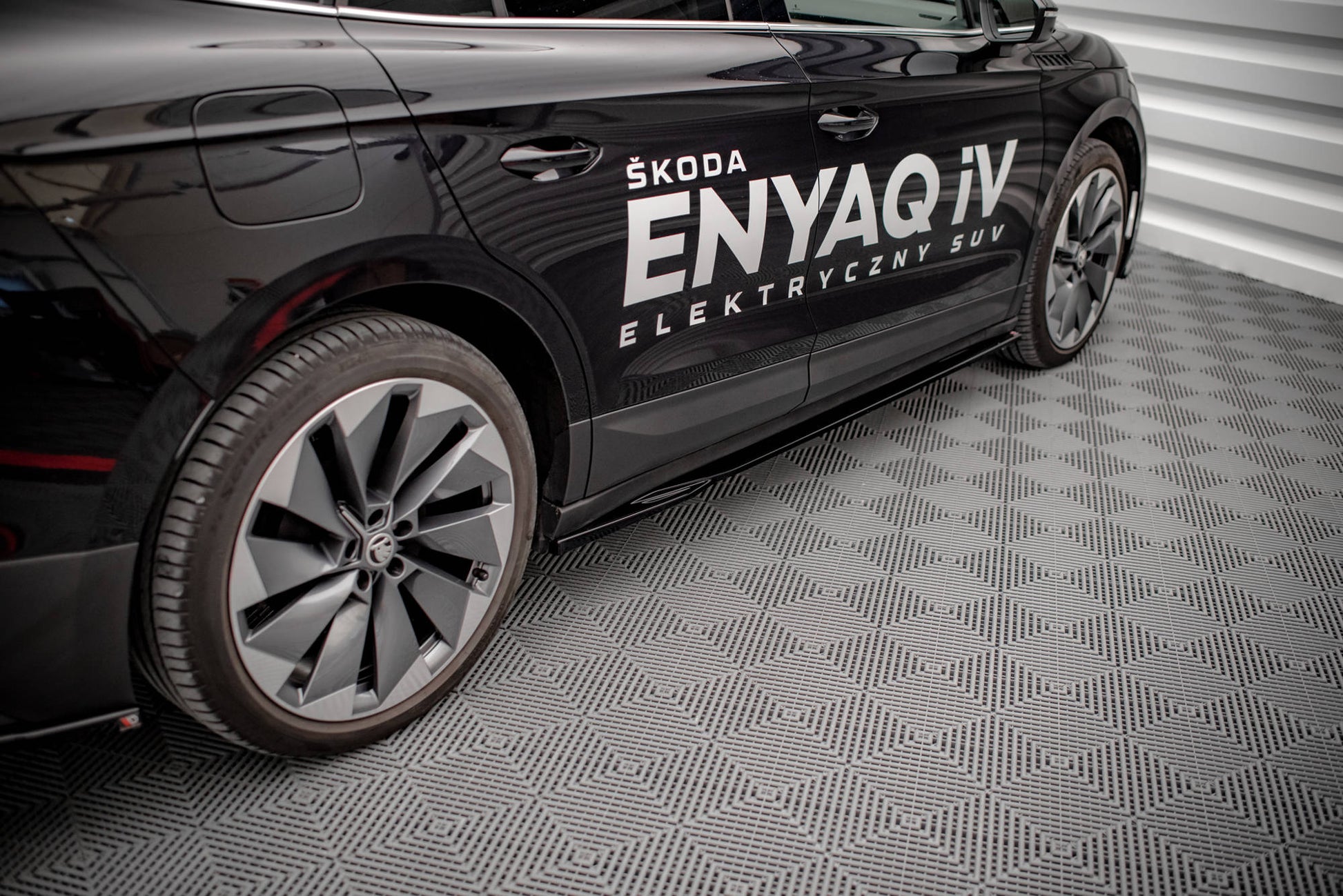 Seitenschweller Ansatz für Skoda Enyaq iV Carbon Look