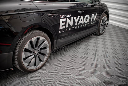 Seitenschweller Ansatz für Skoda Enyaq iV Carbon Look