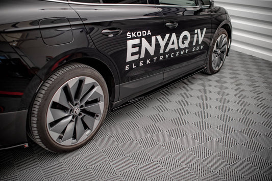 Seitenschweller Ansatz für Skoda Enyaq iV Carbon Look