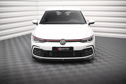 Front Ansatz V.7 für VW Golf GTI / GTE / GTD / R-Line Mk8 schwarz Hochglanz