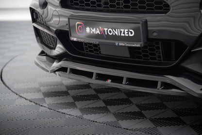 Front Ansatz V.3 für BMW X5 M-Paket F15 schwarz Hochglanz