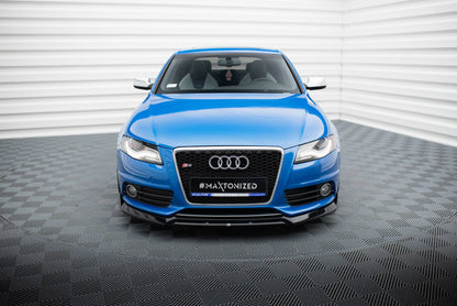 Front Ansatz V.3 für Audi S4 / A4 S-Line B8 schwarz Hochglanz