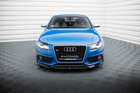 Front Ansatz V.3 für Audi S4 / A4 S-Line B8 schwarz Hochglanz