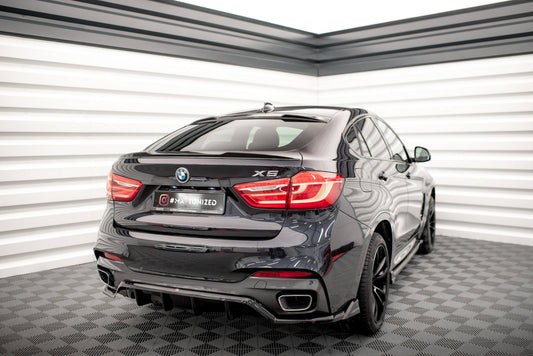 Spoiler CAP 3D für V.1 BMW X6 F16 M-Paket / X6 M F86 schwarz Hochglanz