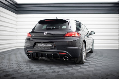 Diffusor Heck Ansatz V.2 für VW Scirocco R Mk3 schwarz Hochglanz
