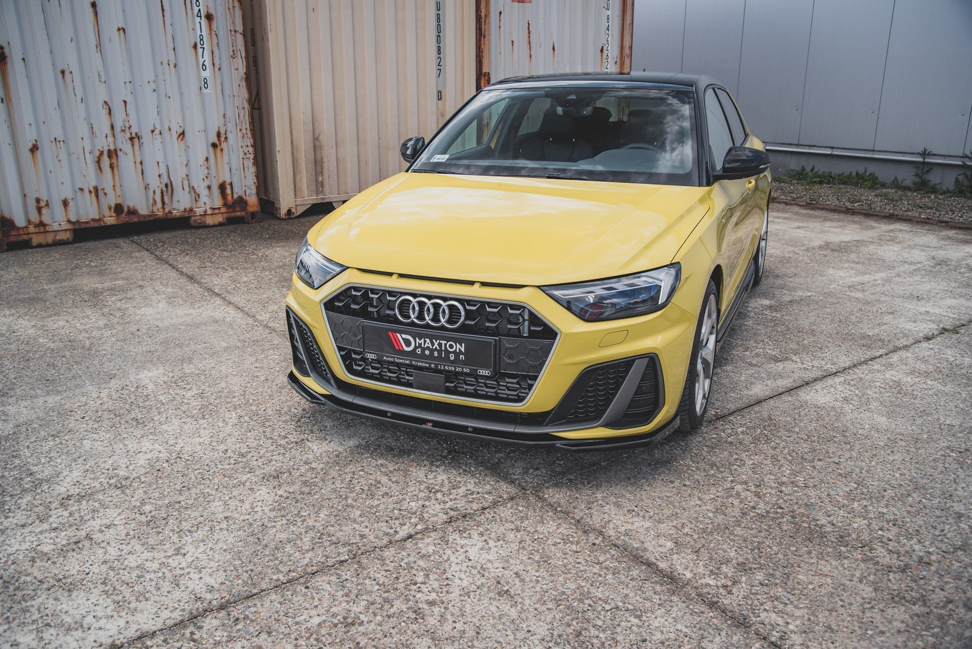Front Ansatz V.2 für Audi A1 S-Line GB schwarz Hochglanz