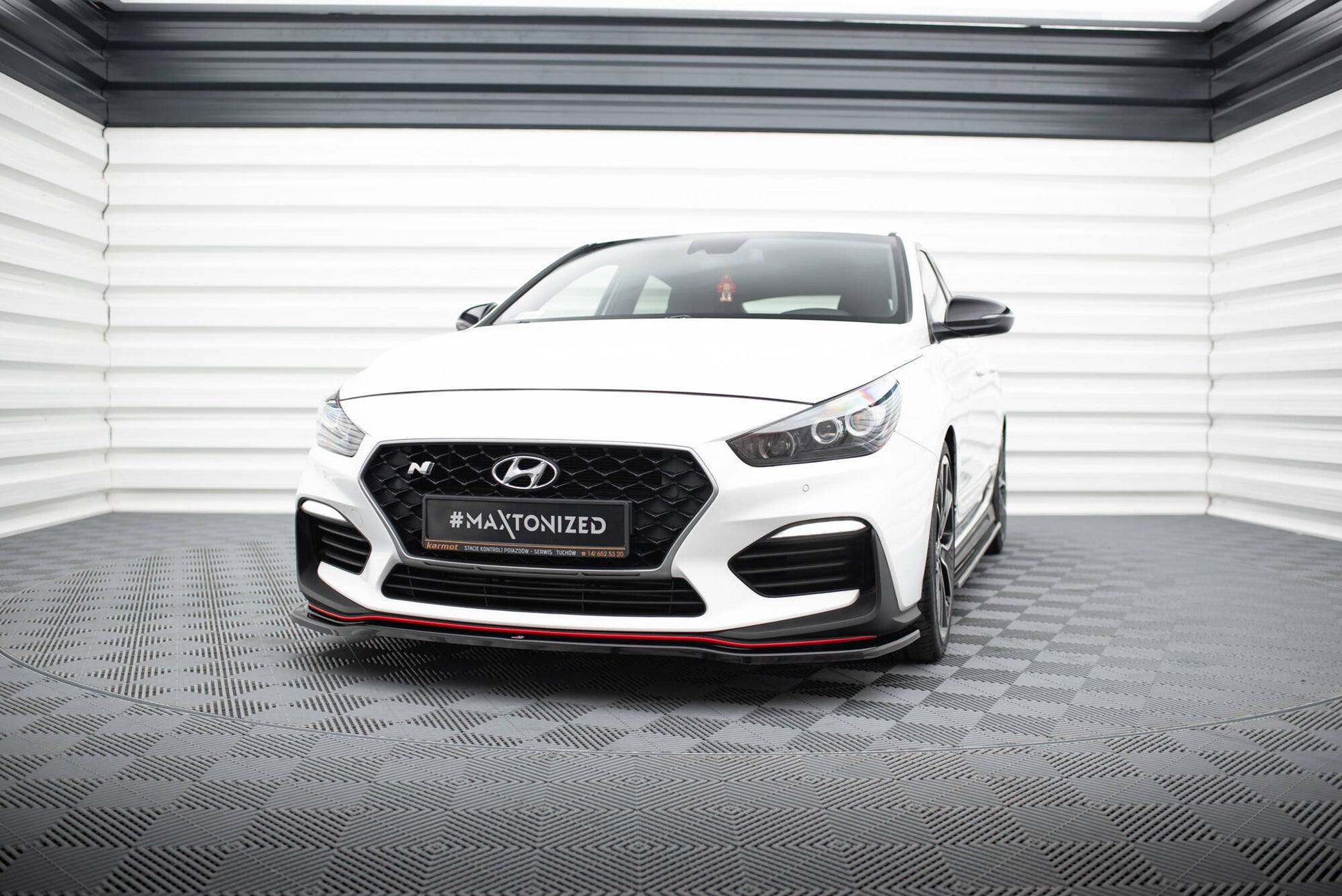 Front Splitter V.2 Hyundai I30 N Mk3 Hatchback / Fastback schwarz Hochglanz