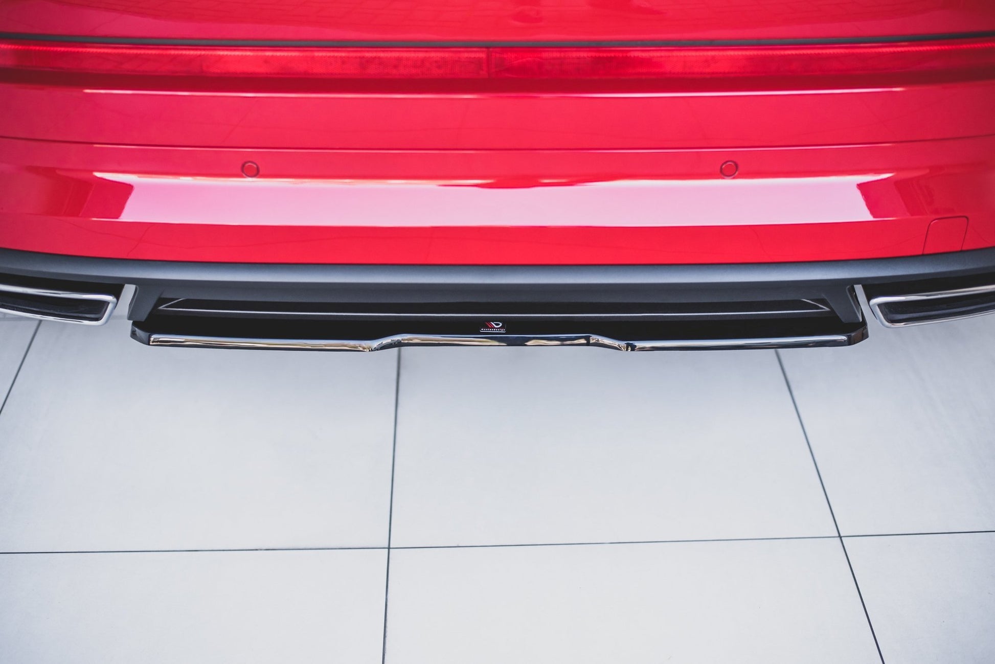 Heckansatz Skoda Kodiaq RS Mk1 / Mk1 Facelift schwarz Hochglanz